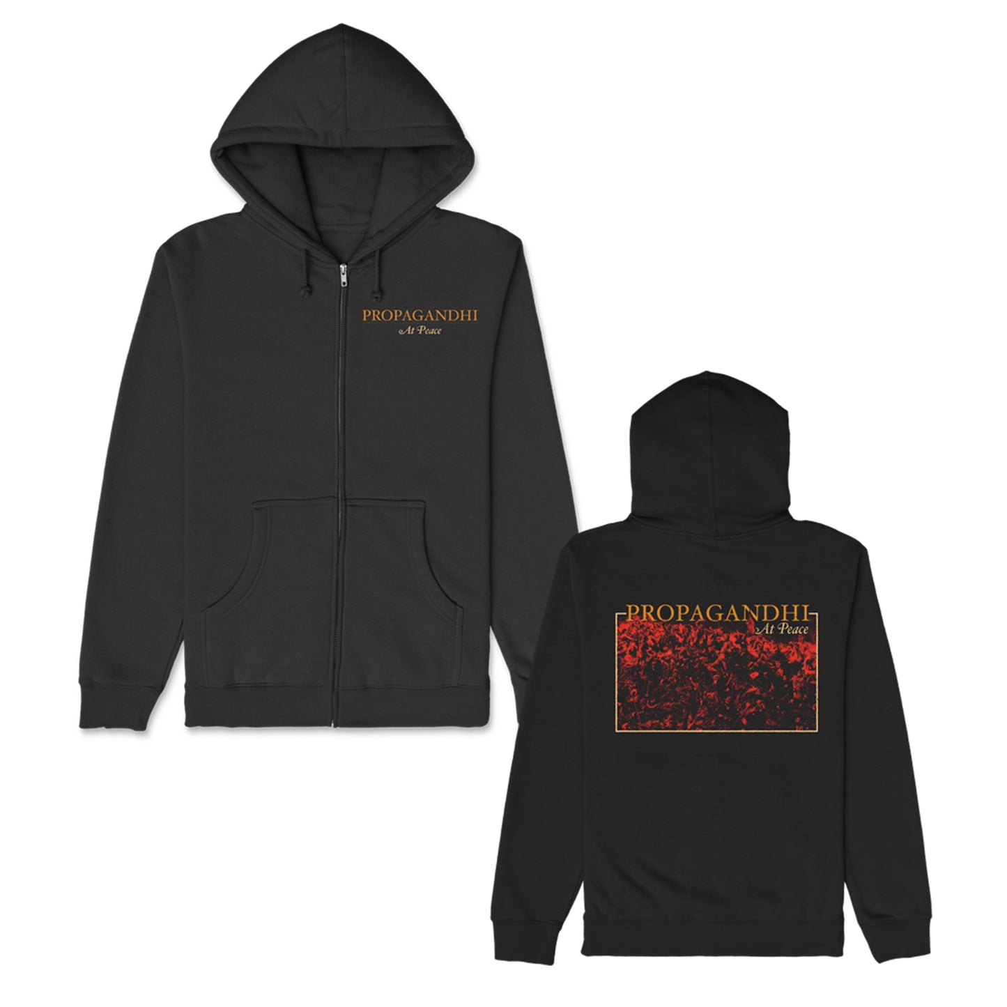 At Peace Album Zip Up Hoodie (Black)