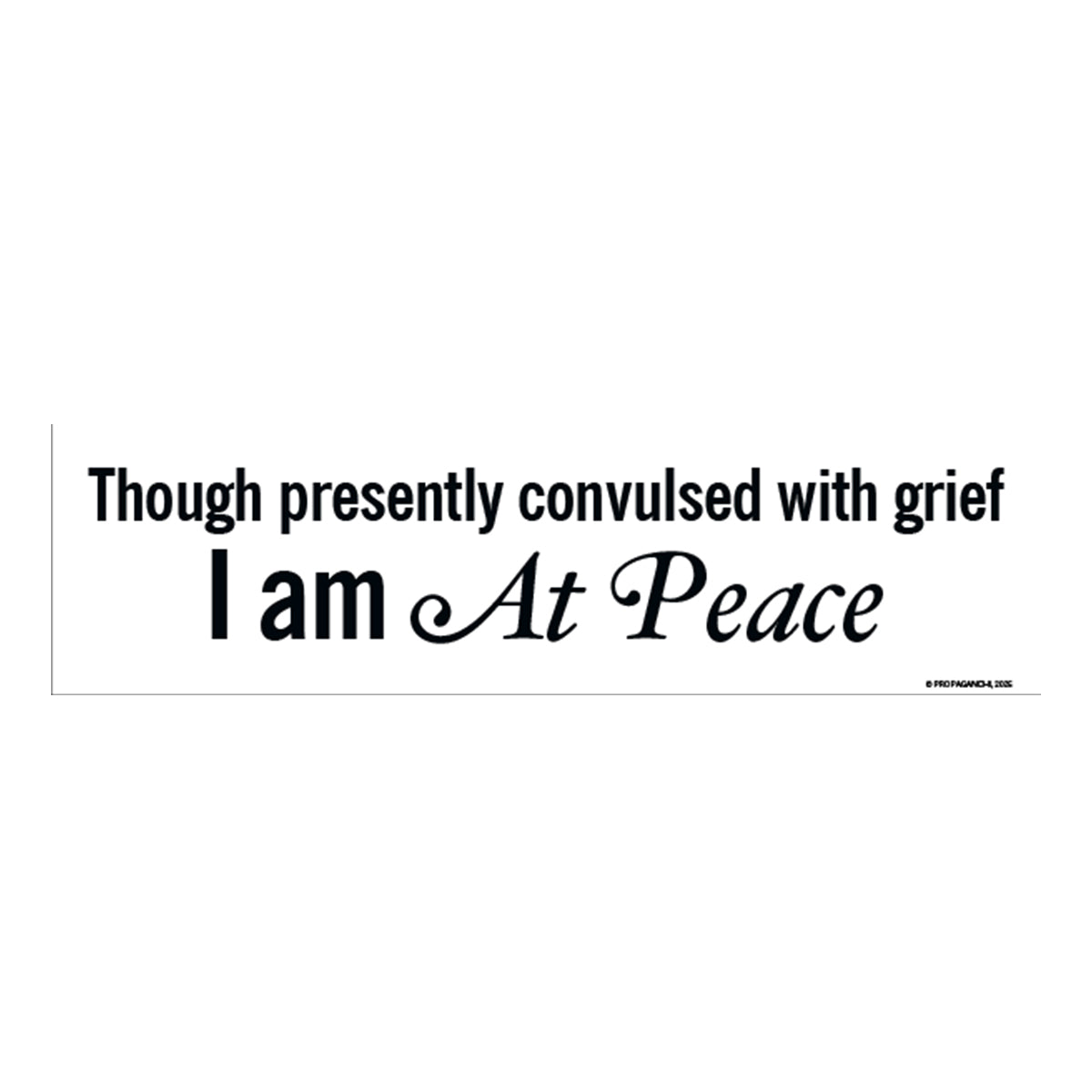 At Peace Bumper Sticker (White)